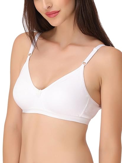 Clovia Soft Cotton-Rich Light Pink Full-Cup T-Shirt Bra – Non-Padded, Wire-Free